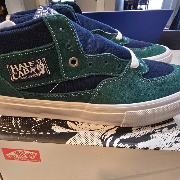 VANS SKATE HALF CAB SHOE Tartan Blue / Green VN0A2Z34BLG MENS SIZE 10 NEW - Picture 5 of 13